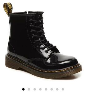 Dr. Martens Kids Black Shiny  Boots